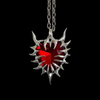 Crystal Heart Thorn Necklace